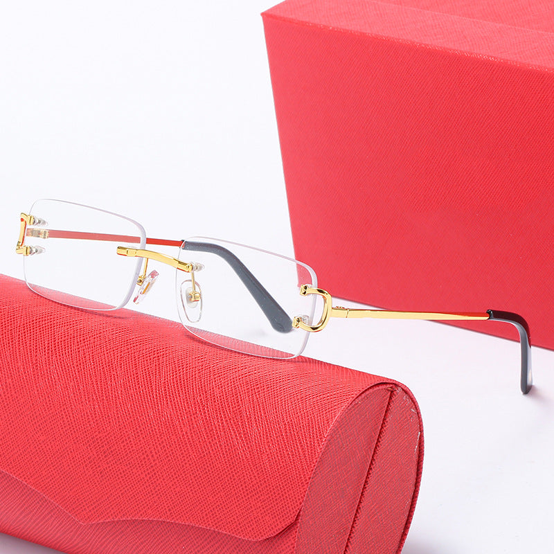 Women's elegant half-frame glasses with luxurious metal frame Bowlift