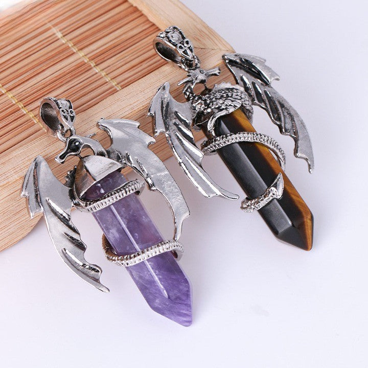 BowLift | Bohemian Style Natural Mystic Gemstone Dragon Necklace