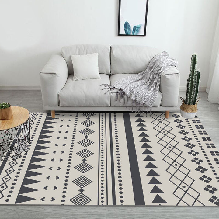 BowLift | Southwestern living room carpet Multicolored Color block Indoor carpet Polyester Non-slip carpet Stain resistant Flooring