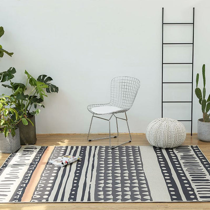 BowLift | Southwestern living room carpet Multicolored Color block Indoor carpet Polyester Non-slip carpet Stain resistant Flooring