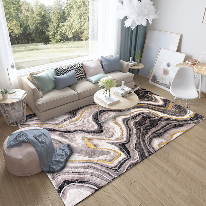 Camel Calming Rug Polypropylene Abstract Pattern Indoor Rug Non-Slip Backing Pet-Friendly Rug for Living Room | Bowlift