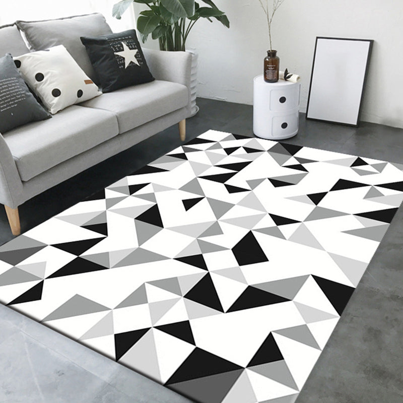 BowLift | Simple living room carpet Multifunctional colored geometric pattern Indoor carpet Non-slip backing Pet friendly rug