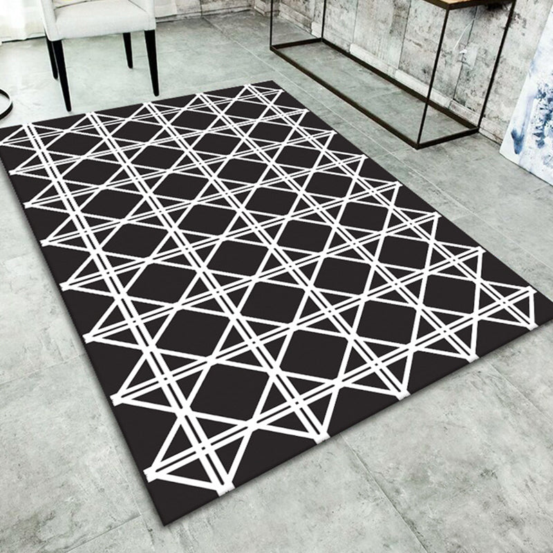 BowLift | Simple living room carpet Multifunctional colored geometric pattern Indoor carpet Non-slip backing Pet friendly rug