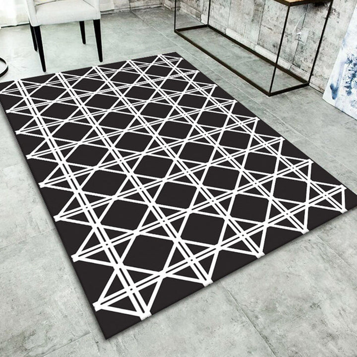 BowLift | Simple living room carpet Multifunctional colored geometric pattern Indoor carpet Non-slip backing Pet friendly rug