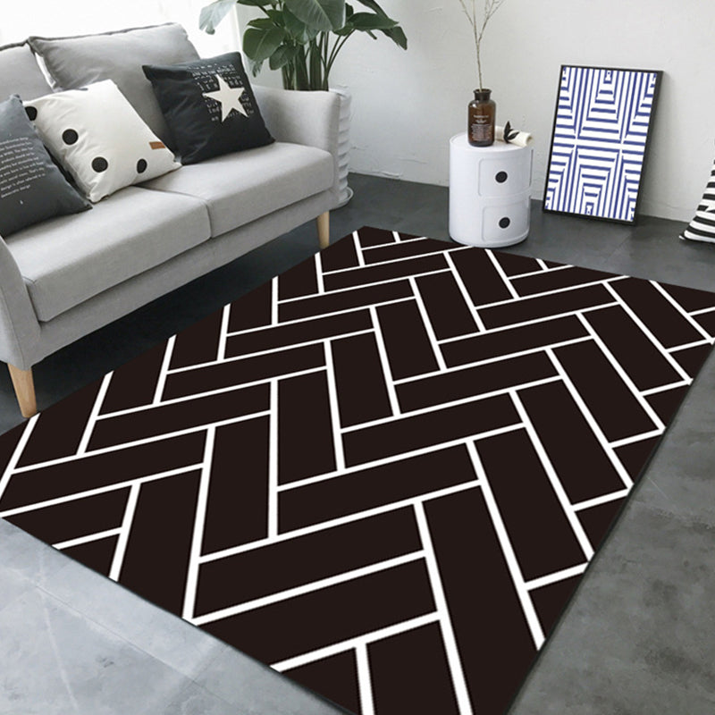 BowLift | Simple living room carpet Multifunctional colored geometric pattern Indoor carpet Non-slip backing Pet friendly rug