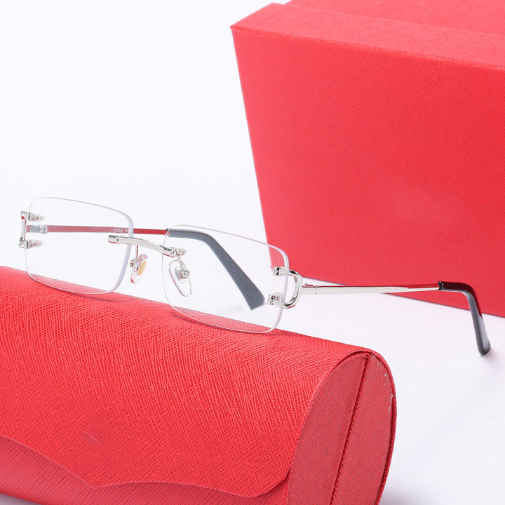 Women's elegant half-frame glasses with luxurious metal frame Bowlift