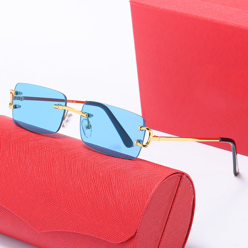 Women's elegant half-frame glasses with luxurious metal frame Bowlift