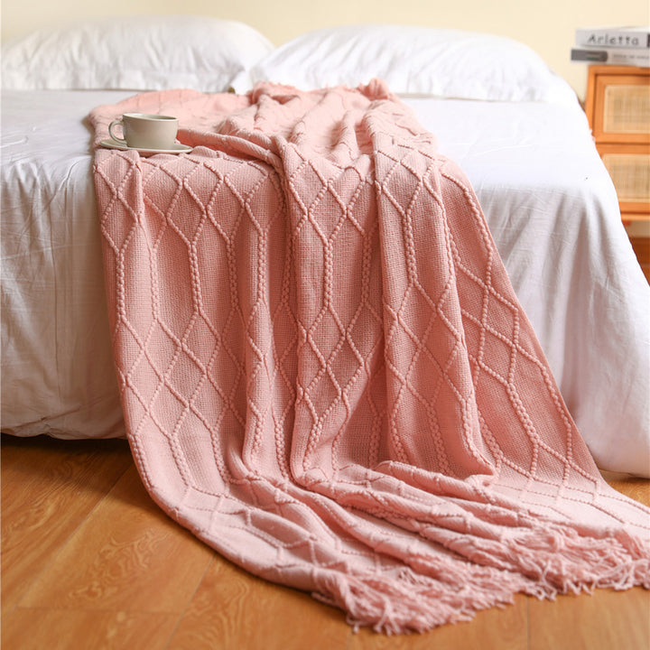 Ladies stylish throw blanket with textured design Bowlift