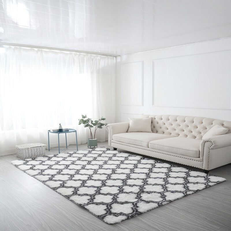 BowLift | Calming Living Room Rug Multicolored Pattern Indoor Rug Shag Non-Slip Backing Pet Friendly Area Carpet