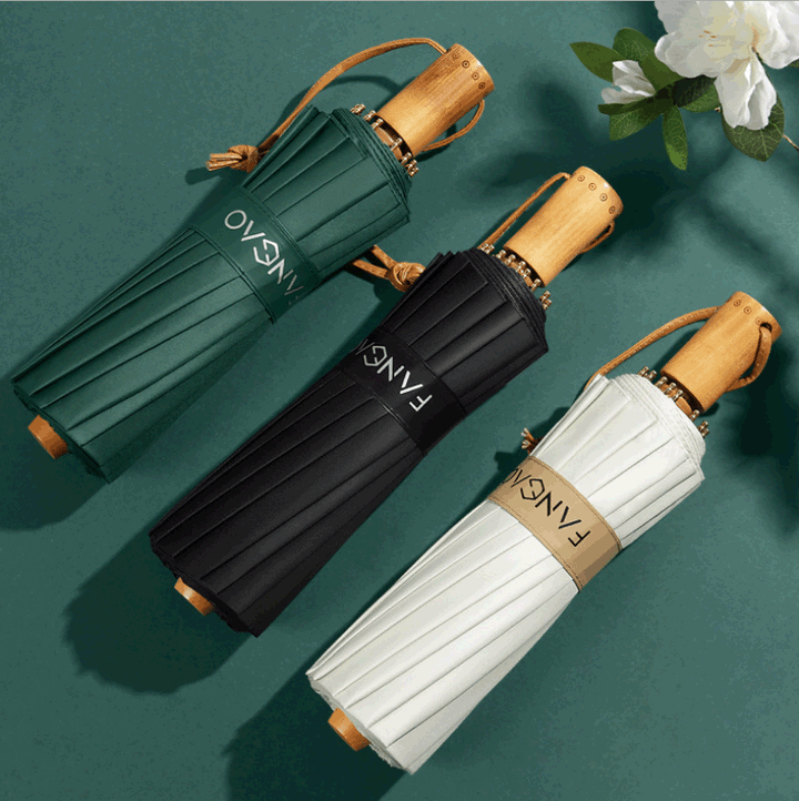 Ladies elegant folding umbrella with ergonomic design Bowlift