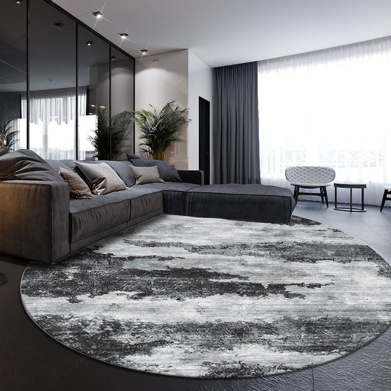 BowLift | Cozy abstract print rug multicolored polypropylene area rug non-slip backing easy care indoor rug for living room
