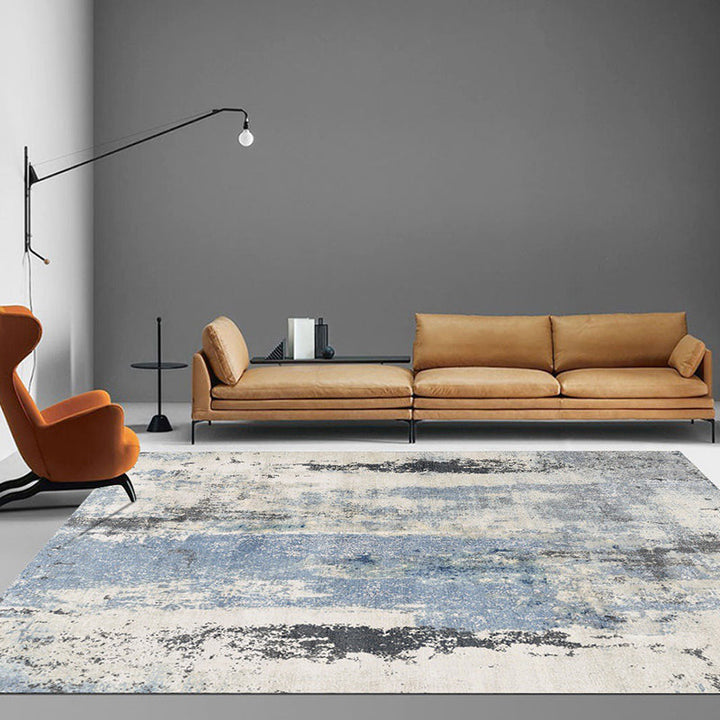 BowLift | Relaxing Living Room Rug Multicolored Abstract Printed Indoor Rug Polyester Non-Slip Rug Pet-Friendly Area Rug