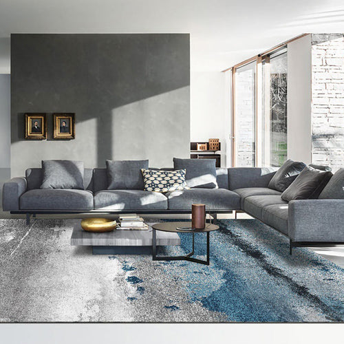 BowLift | Relaxing Living Room Rug Multicolored Abstract Printed Indoor Rug Polyester Non-Slip Rug Pet-Friendly Area Rug