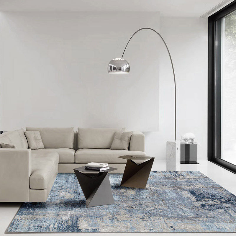 BowLift | Relaxing Living Room Rug Multicolored Abstract Printed Indoor Rug Polyester Non-Slip Rug Pet-Friendly Area Rug