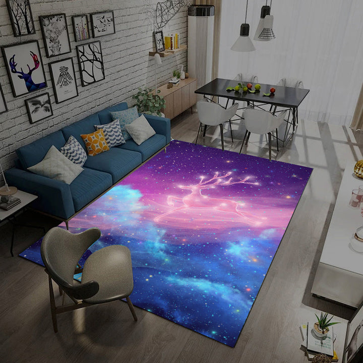 BowLift | Trendy Living Room Rug Multi-Colored Room Pattern Rug Synthetic Anti-Slip Back Pet-Friendly Rug
