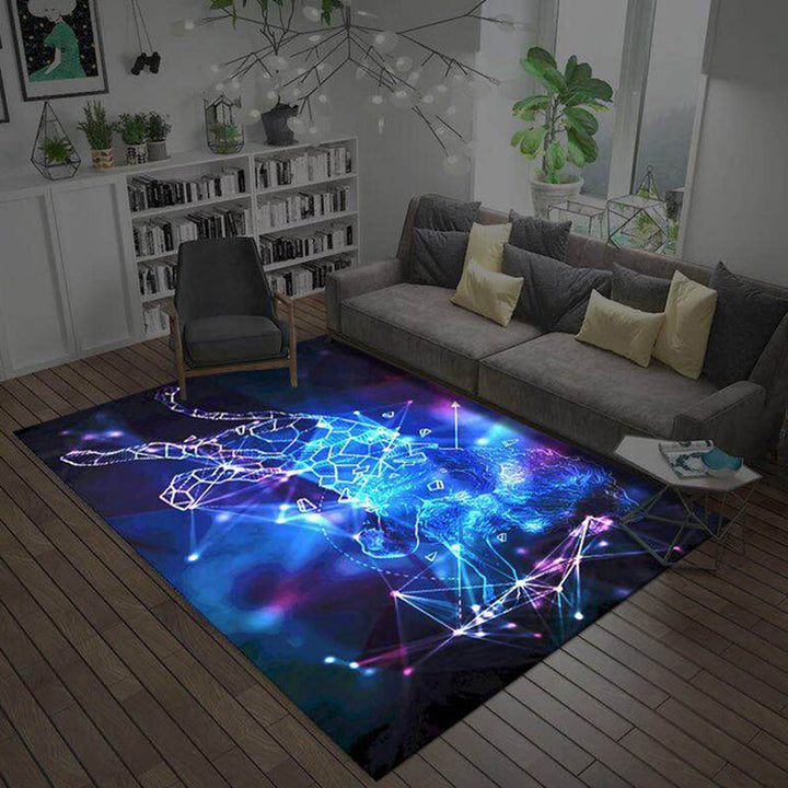 BowLift | Trendy Living Room Rug Multi-Colored Room Pattern Rug Synthetic Anti-Slip Back Pet-Friendly Rug