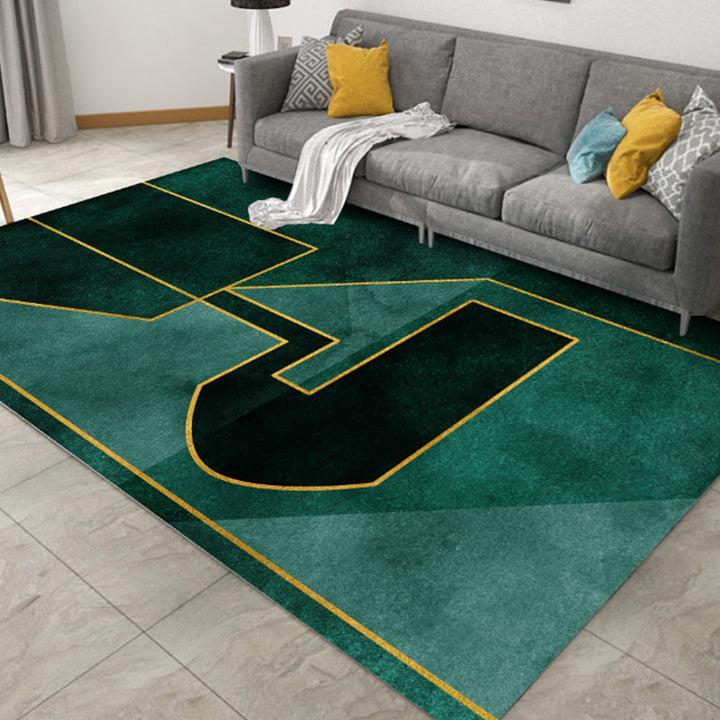 BowLift | Northern European Living Room Rug Multicolored Geometric Print Indoor Carpet Synthetic Non-Slip Backing Pet-Friendly Rug