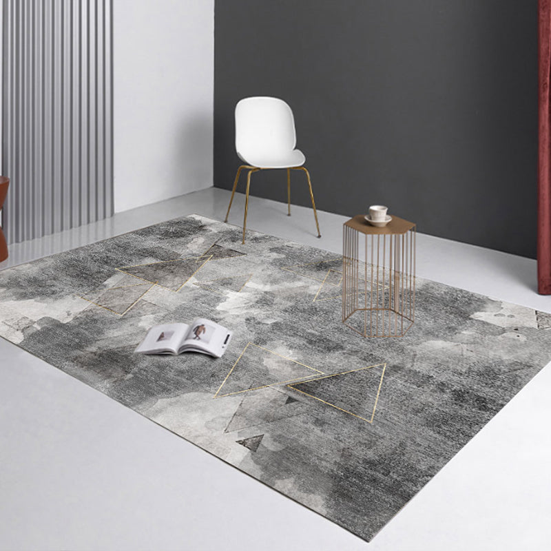 BowLift | Northern European Living Room Rug Multicolored Geometric Print Indoor Carpet Synthetic Non-Slip Backing Pet-Friendly Rug