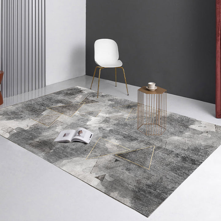 BowLift | Northern European Living Room Rug Multicolored Geometric Print Indoor Carpet Synthetic Non-Slip Backing Pet-Friendly Rug