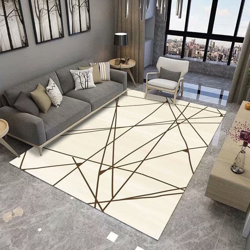 BowLift | Northern European Living Room Rug Multicolored Geometric Print Indoor Carpet Synthetic Non-Slip Backing Pet-Friendly Rug