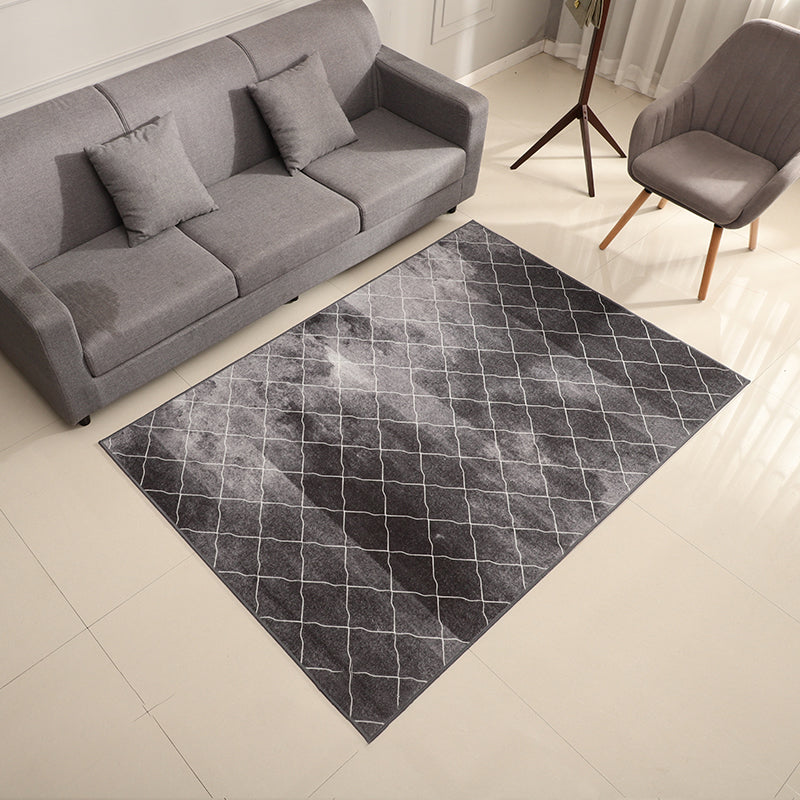 BowLift | New Living Room Rug Multicolor Geometric Print Area Rug Polyester Non-Slip Backing Easy Care Indoor Rug