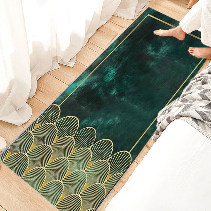 BowLift | Relaxing Bedroom Rug Multicolored Geometric Print Indoor Rug Polyester Non-Slip Back Washable Area Rug