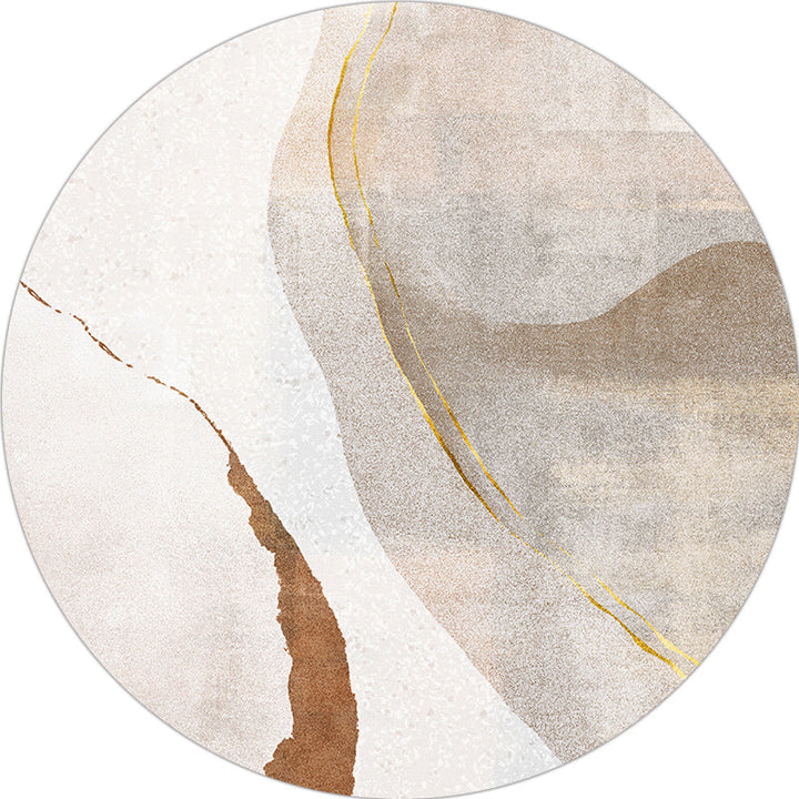 BowLift | Casual Living Room Rug Multi-Colored Abstract Printed Indoor Rug Polyester Pet-Friendly Stain-Resistant Rug