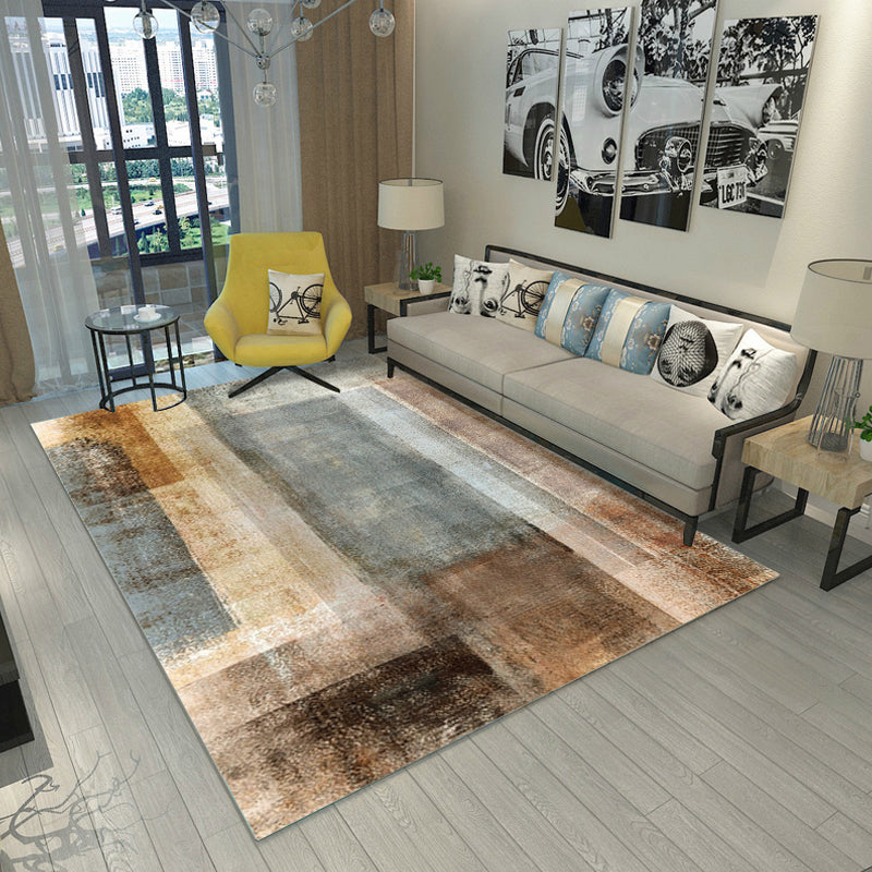 BowLift | Steampunk Living Room Rug Multicolor Abstract Print Indoor Rug Polyester Non-slip Pet-friendly Rug