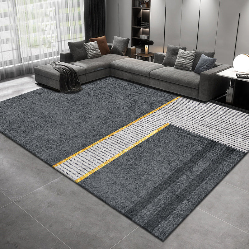 BowLift | Trendy abstract print carpet multicolored polyester indoor rug non-slip backing pet-friendly easy-to-clean area rug for the living room