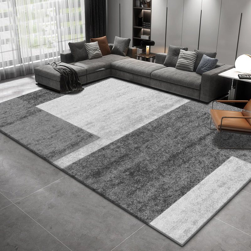 BowLift | Trendy abstract print carpet multicolored polyester indoor rug non-slip backing pet-friendly easy-to-clean area rug for the living room