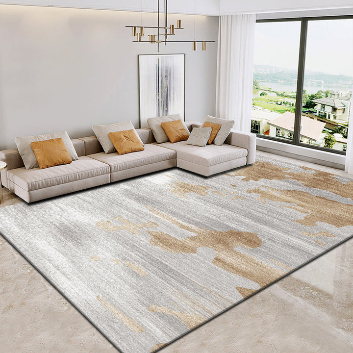 BowLift | Trendy abstract print carpet multicolored polyester indoor rug non-slip backing pet-friendly easy-to-clean area rug for the living room