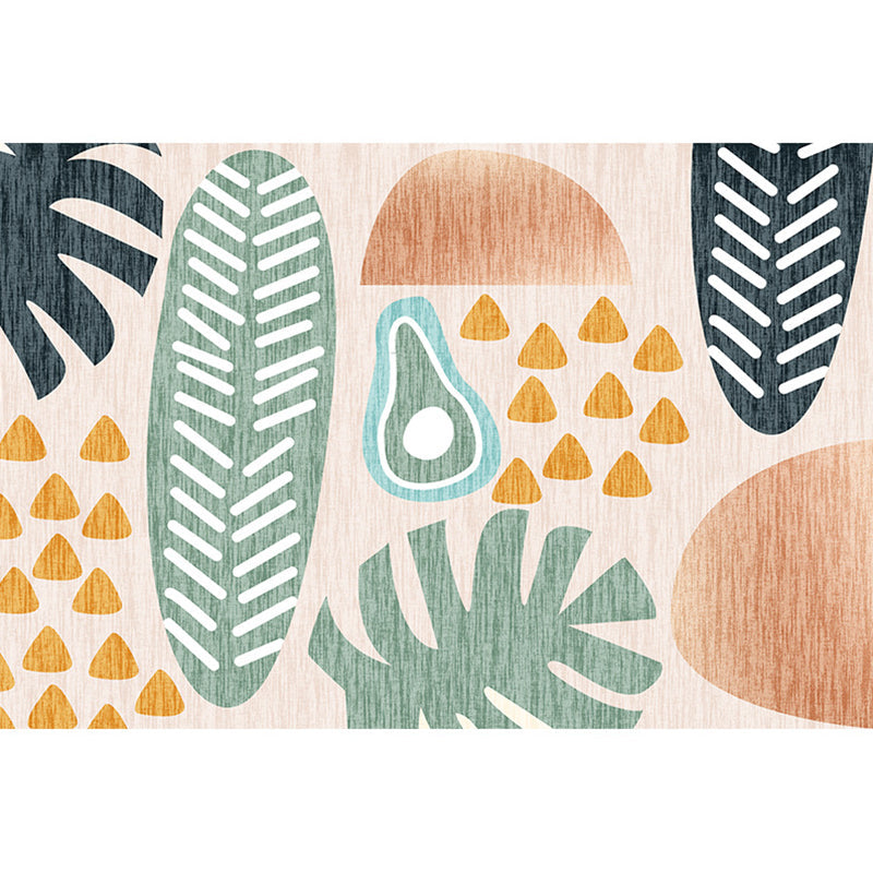 BowLift | Multicolored Scandinavian rug made of polyester hand-printed indoor rug pet-friendly easy-care area rug for the living room