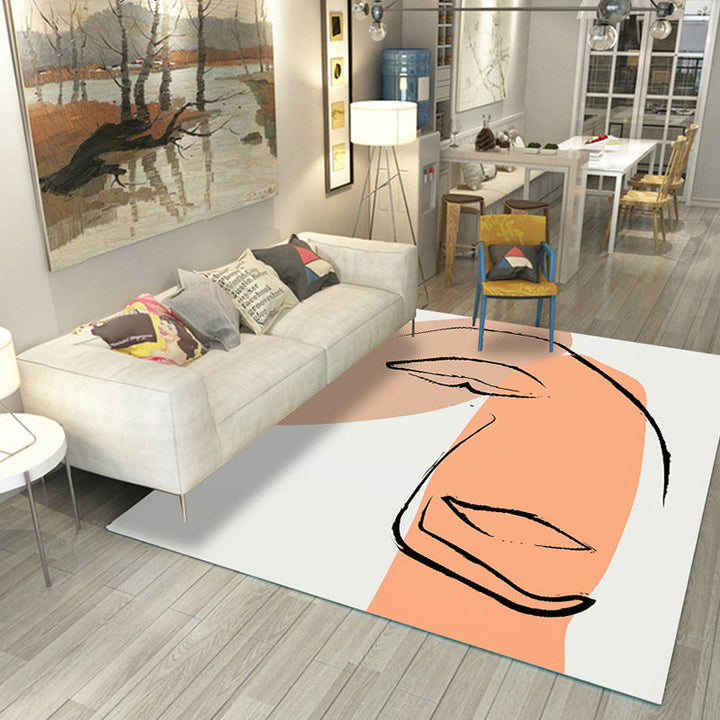 BowLift | Casual Living Room Rug Multicolored Color Blocked Rug Polypropylene Non-Slip Easy to Care Indoor Rug