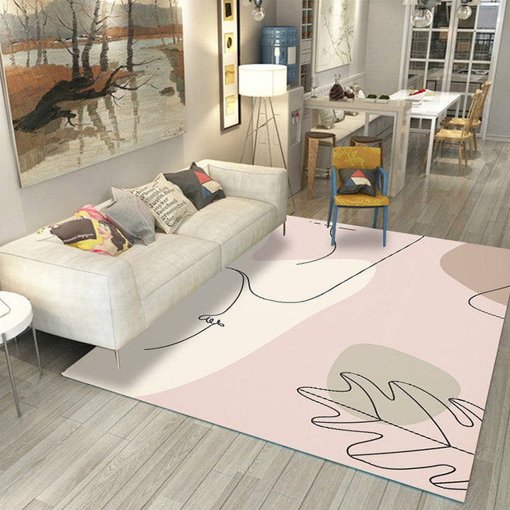 BowLift | Casual Living Room Rug Multicolored Color Blocked Rug Polypropylene Non-Slip Easy to Care Indoor Rug