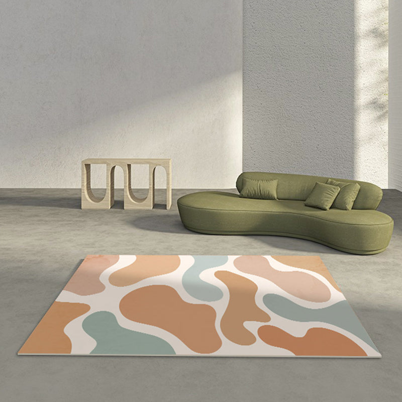 BowLift | Relaxing Color Block Rug Multicolor PVC Indoor Rug Non-Slip Back Stain-Resistant Area Rug for Room