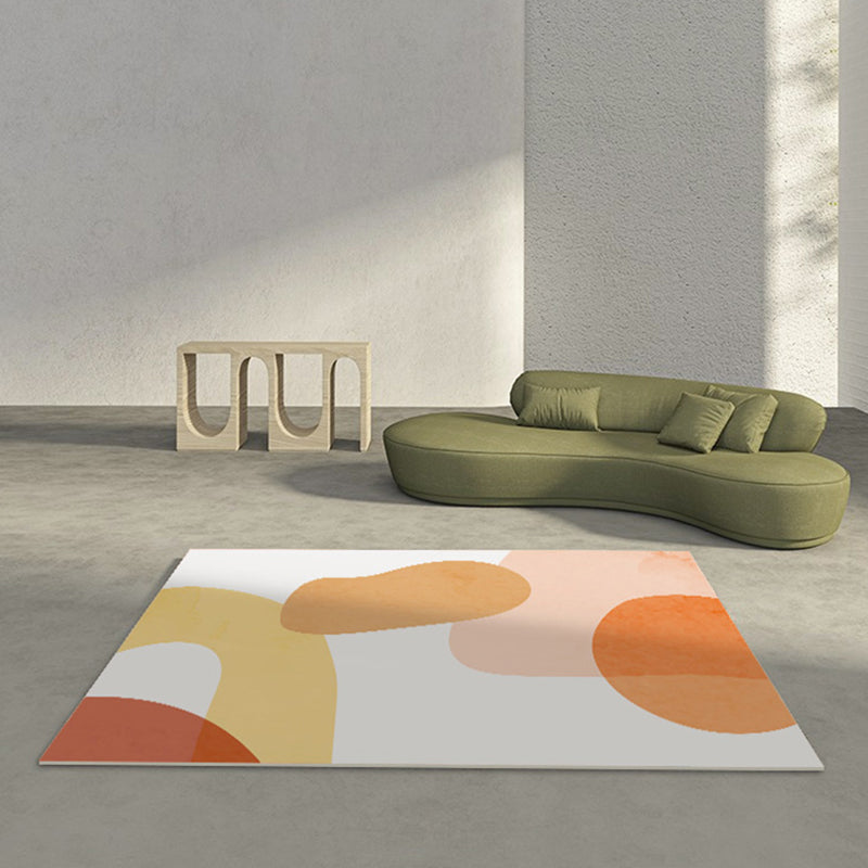 BowLift | Relaxing Color Block Rug Multicolor PVC Indoor Rug Non-Slip Back Stain-Resistant Area Rug for Room