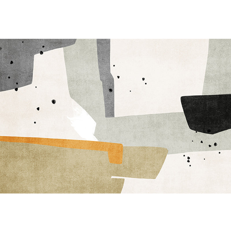 BowLift | Minimalist Color Block Rug Multicolor Polyester Area Rug Non-Slip Backing Pet-Friendly Indoor Rug for Decor