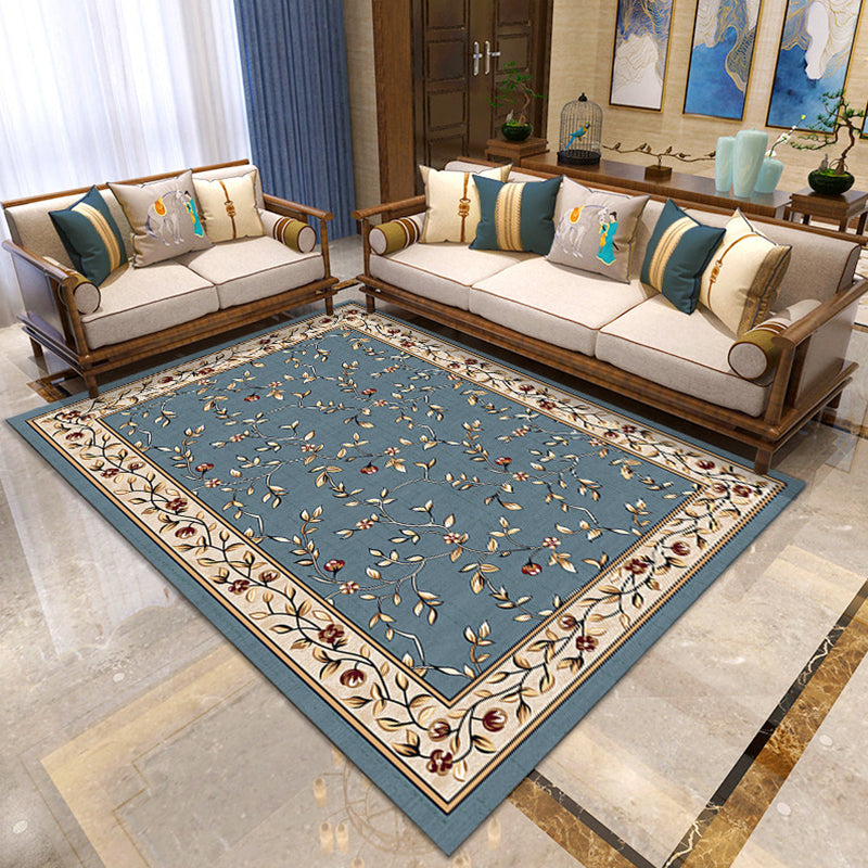 BowLift | Asian Living Room Carpet Multicolor Floral Printed Carpet Indoor Polypropylene Pet-Friendly Easy Care Area Rug