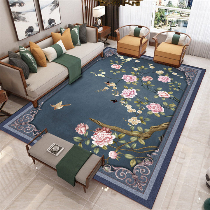 BowLift | Modern Living Room Carpet Multicolor Flower Print Indoor Rug Polypropylene Pet-Friendly Washable Rug