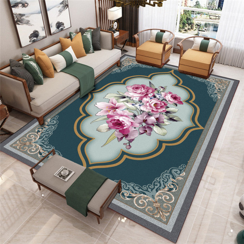 BowLift | Modern Living Room Carpet Multicolor Flower Print Indoor Rug Polypropylene Pet-Friendly Washable Rug