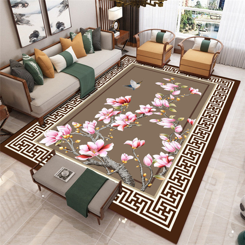 BowLift | Modern Living Room Carpet Multicolor Flower Print Indoor Rug Polypropylene Pet-Friendly Washable Rug