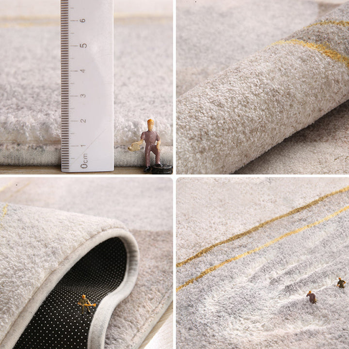 BowLift | Comfort Hand-printed Carpet Multicolored Lambswool Area Rug Non-slip Back Easy-care Indoor Rug for the Bedroom