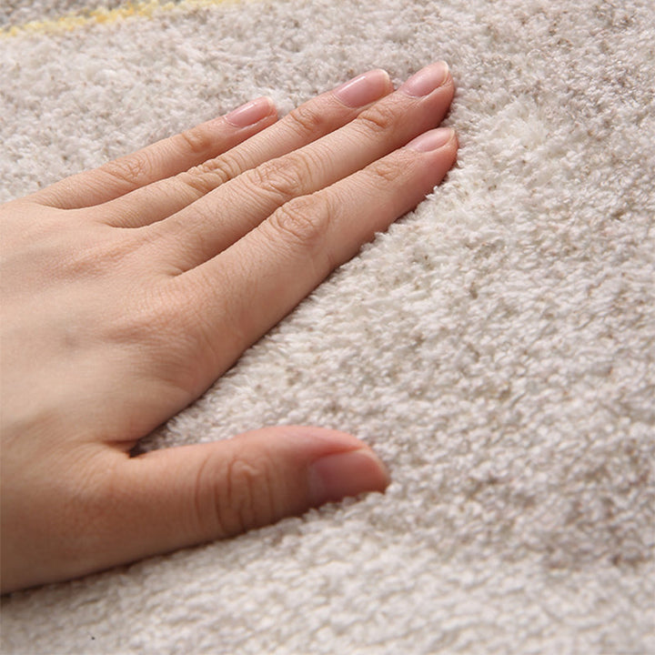 BowLift | Comfort Hand-printed Carpet Multicolored Lambswool Area Rug Non-slip Back Easy-care Indoor Rug for the Bedroom