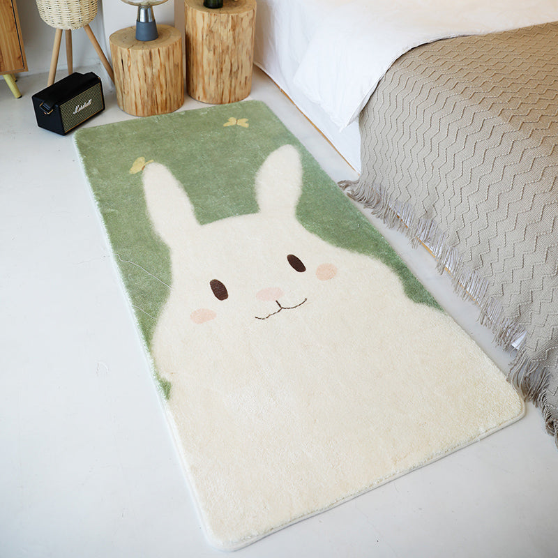 BowLift | Northern European Cartoon Printed Carpet Multicolor Polyester Area Rug Non-Slip Backing Pet-Friendly Rug for Children