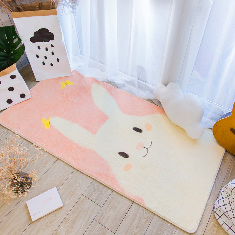 BowLift | Northern European Cartoon Printed Carpet Multicolor Polyester Area Rug Non-Slip Backing Pet-Friendly Rug for Children