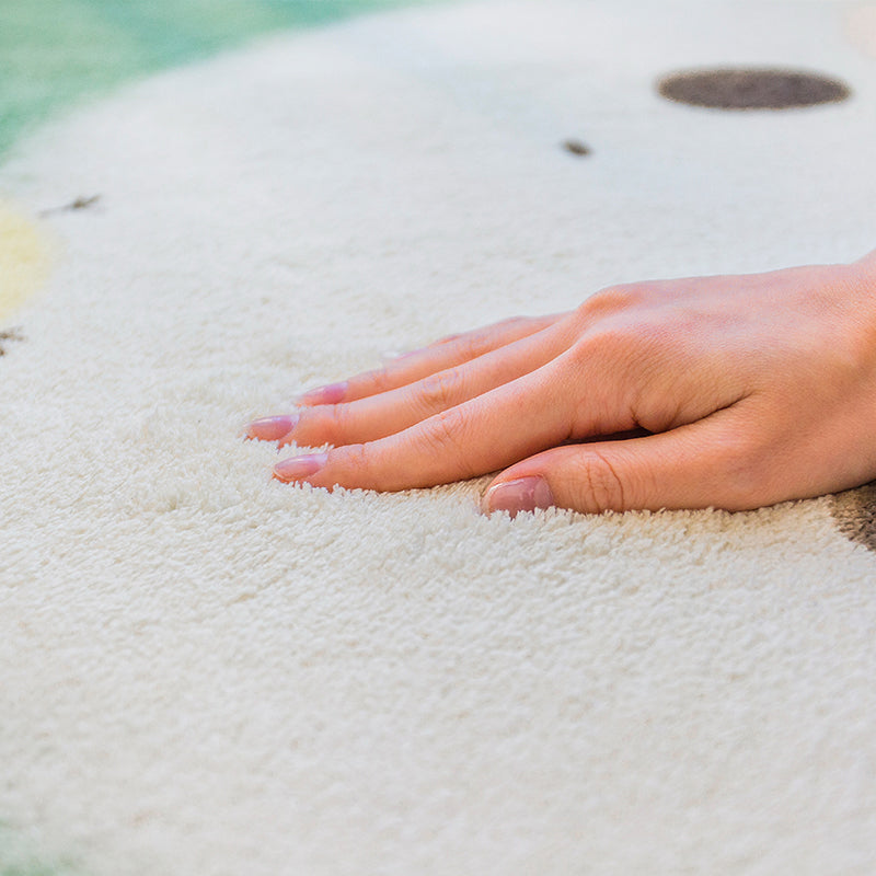 BowLift | Northern European Cartoon Printed Carpet Multicolor Polyester Area Rug Non-Slip Backing Pet-Friendly Rug for Children