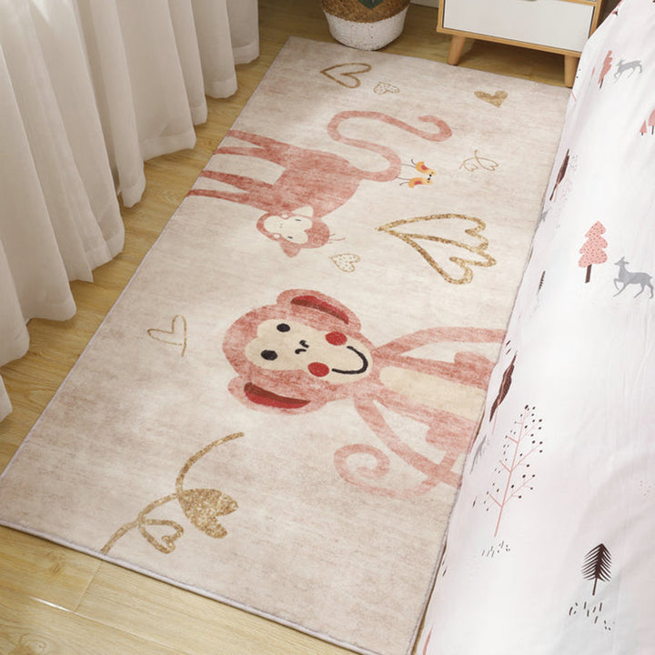 BowLift | Cute Cartoon Pattern Carpet Multicolor Polypropylene Indoor Carpet Non-Slip Easy to Care Area Rug for Kids Room