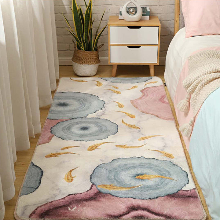 BowLift | Western Room Rug Multicolored Color Block Indoor Rug Polyester Non-Slip Backing Easy-Care Rug