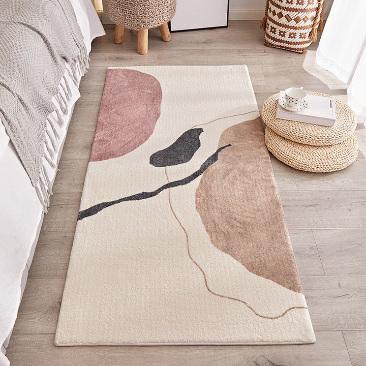 BowLift | Western Room Rug Multicolored Color Block Indoor Rug Polyester Non-Slip Backing Easy-Care Rug