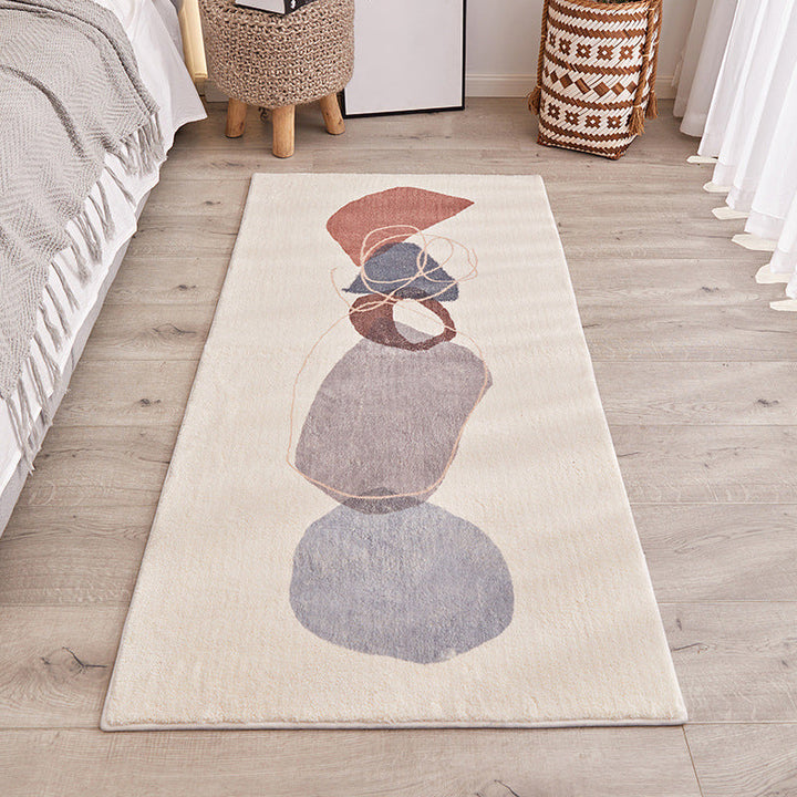 BowLift | Western Room Rug Multicolored Color Block Indoor Rug Polyester Non-Slip Backing Easy-Care Rug